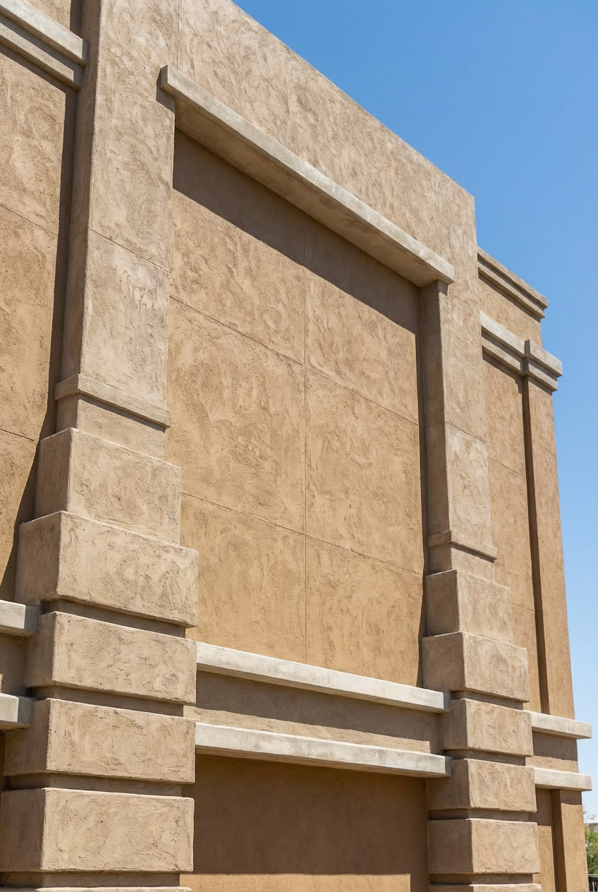 Pre-treated concrete surfaces